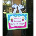 Ice Cream Sundae Personalized Door Sign