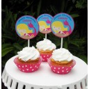 Mermaid Birthday Party Cupcake Toppers - Sea Princess Collection