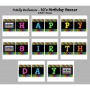 80s Happy Birthday Banner - Totally Awesome 80s Collection