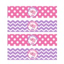 Pink Pig Water Bottle Labels