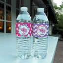 Pink Pig Water Bottle Labels