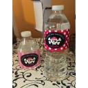 Pirate Princess Water Bottle Labels