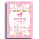 Cowgirl Horse Silhouette Invitation