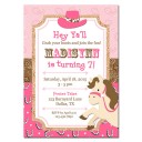 Cowgirl Horse Party Invitation
