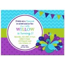 Peacock Party Invitation - Pretty as a Peacock Collection
