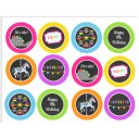 Amusement Park Ticket Birthday Party Cupcake Toppers - Amusement Park Chalkboard Collection