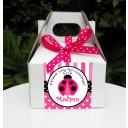 Pink Ladybug Birthday Party Favor Tags - Pink Ladybug Collection