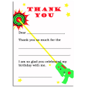 Laser Tag Thank You Note