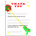 Laser Tag Flat Thank You Note