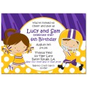 Cheerleader Football Party Invitation - You pick team colors