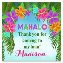 Floral Luau Favor Tags - Beach Luau