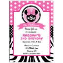 Minnie Mouse Silhouette Glam Invitation