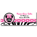 Minnie Mouse Silhouette Glam return address labels