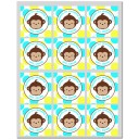 Mod Monkey Party Favor Tags 