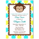 Monkey Boy Baby Shower Invitation