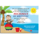 Monkey Beach Party Invitation