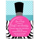 Spa Party Invitation - Nail Polish Glitter