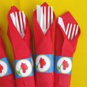 Beauty and the Beast Disney Princess Party Red Rose Napkin Rings