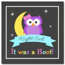 "It was a Hoot" Night Owl Favor Tag