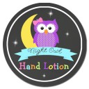 Night Owl Hand Lotion Favor Tags 