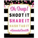Oh Snap! 8x10" Party Sign - Girl's Confetti