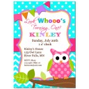 Owl Party Invitation - Pink Lil' Owl Collection