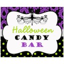 Halloween Purple Lime "Candy Bar" 8x10" Sign