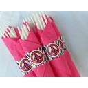 Hot Pink Zebra Peace Sign Napkin Rings - Chic Peace Collection