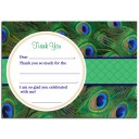 Peacock Thank You Note