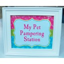 Pet Pampering Station 8x10" Sign for Cat and Puppy Dog Party 