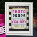 Photo Booth 8x10" Sign - Girl's Confetti