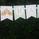 Gingerbread House "Happy Birthday" Banner