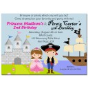 Pirate and Princess Sibling Birthday Party Invitation