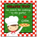 Pizza Birthday Party Favor Tag 