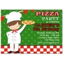 Boy's Pizza Party Invitation
