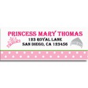 Princess and Knight Birthday Party Return Address Labels