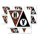 "Happy Halloween" Party Banner - Vintage Stroller Orange