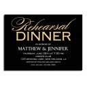 Black and Gold Rehearsal Dinner Invitation