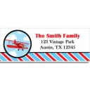 Vintage Airplane Return Address Labels 