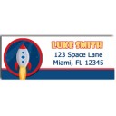 Outer Space Rocket Return Address Labels