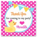 Rubber Duck Birthday Favor Tags
