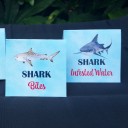 Shark Party Tent Style Food and Drink Labels 