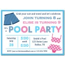 Sibling Pool Party Invitation