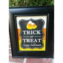 "Trick or Treat" Candy Corn Sign