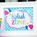"Splash Zone" Pool Party 8x10" Sign