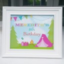 Camping Glamping Birthday Party 8x10" Sign 