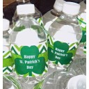 Happy St. Patrick's Day Water Bottle Labels