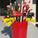 Hollywood Movie Red Carpet Party Straw Flags 