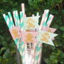 Gingerbread House Decorating Party Straw Flags
