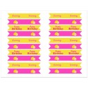 Pink Lemonade Birthday Straw Flags